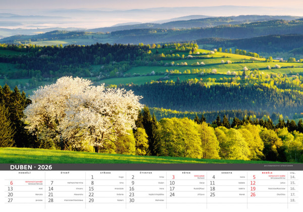 Nástěnný kalendář Šumava 2026
