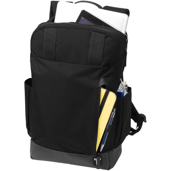 Compu 15.6" laptop backpack - Solid Black