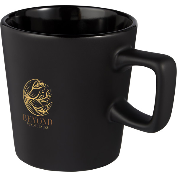 Ross 280 ml ceramic mug - Black Matted