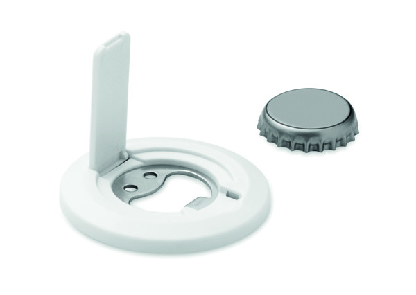 Phone holder and bottle opener Dosenuno - White