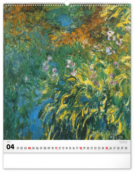 Notique Nástěnný Kalendář Claude Monet 2027, 48 x 56 cm