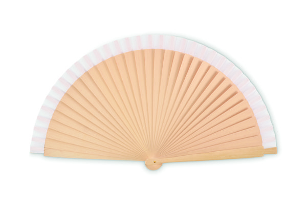 Wooden hand fan Woodfan - White