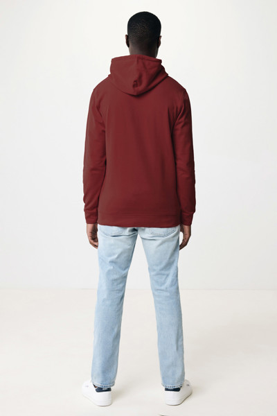 Sweat à capuche en coton recyclé IQONIQ Jasper - Rouge Bordeaux / XXL