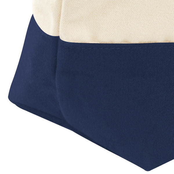 Dipped Base Canvas Accessory Bag - Natural / Navy / M
