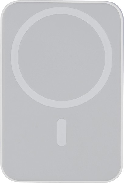 Recycled ABS wireless charger powerbank Miren - White