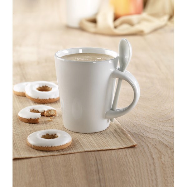 Caneca sublimação com colher Sublimkonik