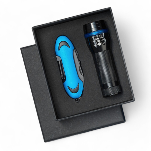 COFFRET COLORADO I, TORCHE ET COUTEAU - Bleu