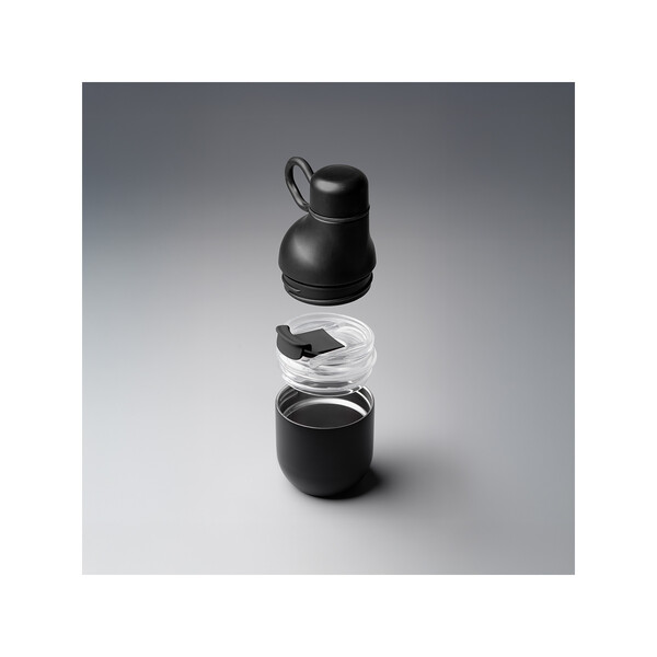 HOOKIPA S - BND877S - Bouteille et gobelet 2 en 1 (350 ml / 200 ml) Double paroi en acier inoxydable recyclé et ABS