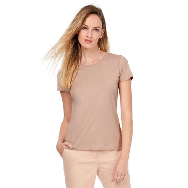 T-Shirt B&C Inspire T Women 140G - 100% Algodão Orgânico Ou Em Conversão - Cinza Mesclado Escuro / XS