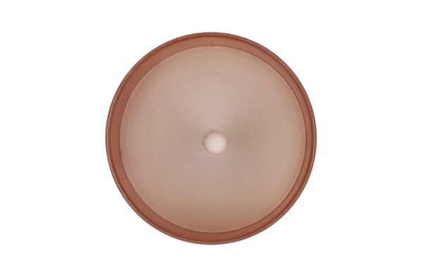 Bougie rechargeable à l'huile de cire et LED Nyelle dans un verre - Marron