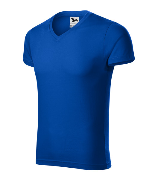 Majica Kratkih Rukava Muška Malfini® Slim Fit V-Neck - Kraljevsko Plava / S