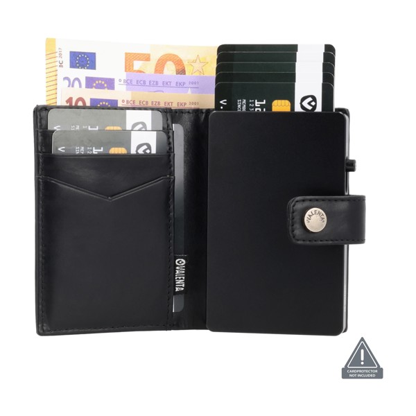 Valenta Card Wallet Leather MagSafe Luxe - black