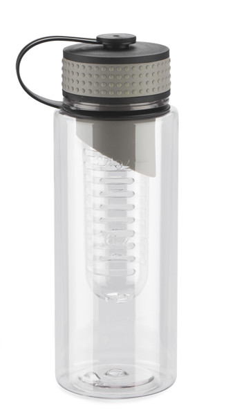 Water bottle with fruit container FRUGT 800 ml - grey