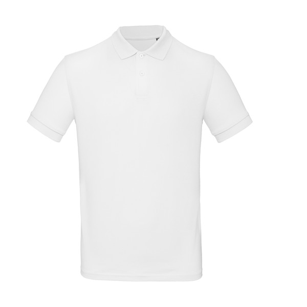 Polo B&C Inspire Men 170G - 100% Algodão Orgânico Ou Em Conversão - Branco / XL