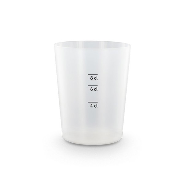 GOBELET PLASTIQUE REUTILISABLE 12 cl RAS BORD - Blanc opaque