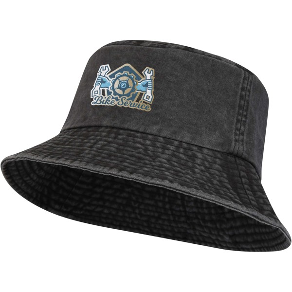 Mitica washed sun hat - Solid Black