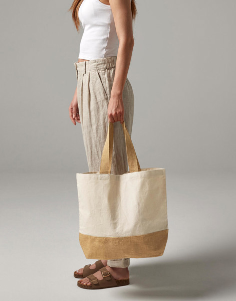 Jute Base Canvas Tote