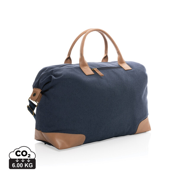 Sac weekend Impact AWARE™ en toile 16oz recyclée - Bleu