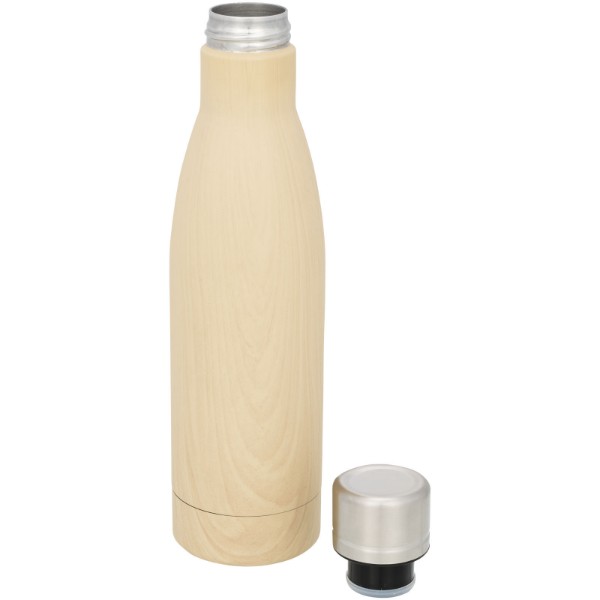 Bouteille isotherme Vasa imitation bois sous vide avec couche de cuivre de 500 ml