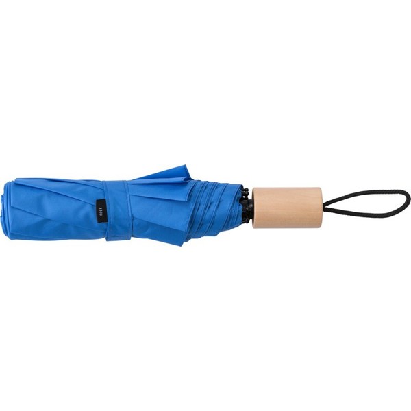 RPET manual umbrella, foldable - blue