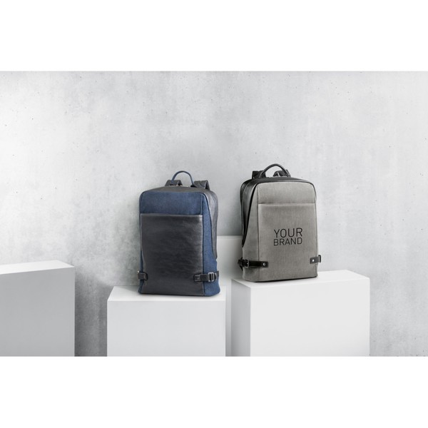PS - DIVERGENT BACKPACK I. 15'6" Laptop backpack in denim and PU