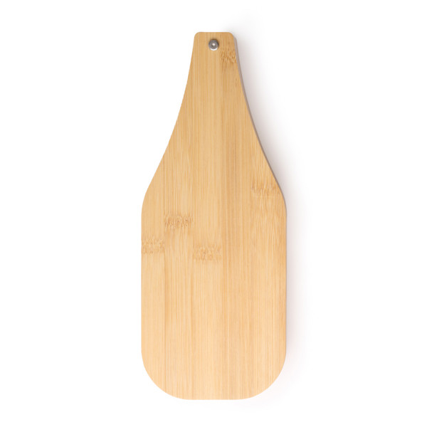 Personalised cheese and wine set in stainless steel and bamboo with wooden case