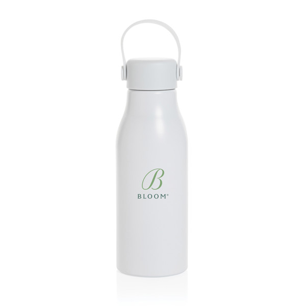 Pluto športna steklenica iz recikliranega aluminija 680 ml - Bela