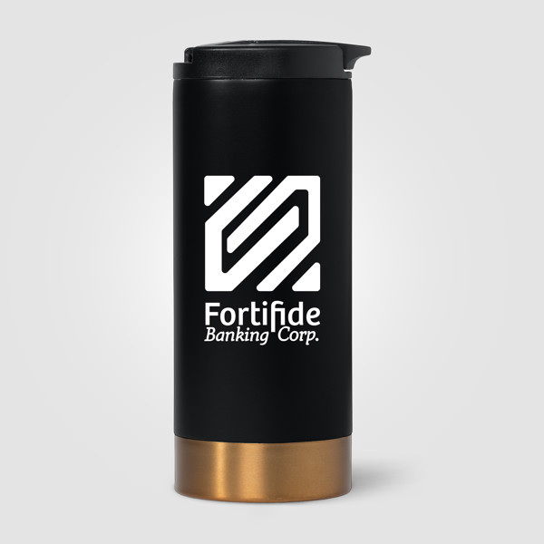 Astrid  - 385 ml  Double Wall Stainless Steel Tumbler - Black / Silkscreen