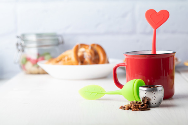Tea Infuser Jasmin, Heart - Red