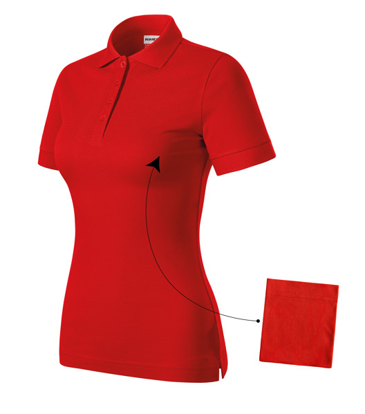 Polokošeľa Dámska Rimeck® Resist Heavy Polo - Červená 07 (Brand Label) / 3XL