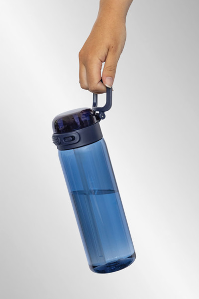 Bouteille d'eau étanche sport 800ml en rPET RCS SipnLock - Bleu Marine