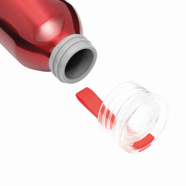 Aluminium Drinking Bottle Looped - Red