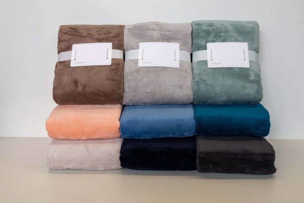 Olima Coral Fleece Blanket - Pale Seafoam