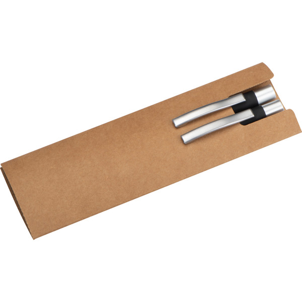 IZABELA Set de scris din aluminiu și bambus - Black