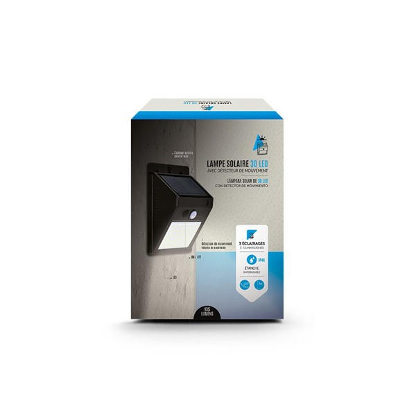LAMPE SOLAIRE 30 LED AVEC DETECTEUR DE MOUVEMENT