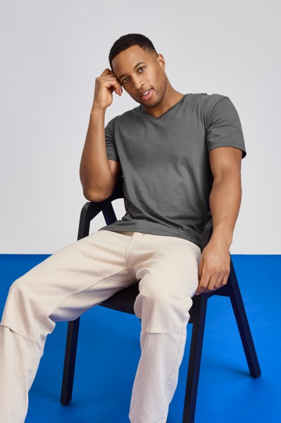 Softstyle® majica s V-izrezom za odrasle - Bijela / 3XL