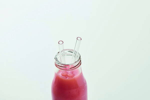 4 reusable glass straws Glaw