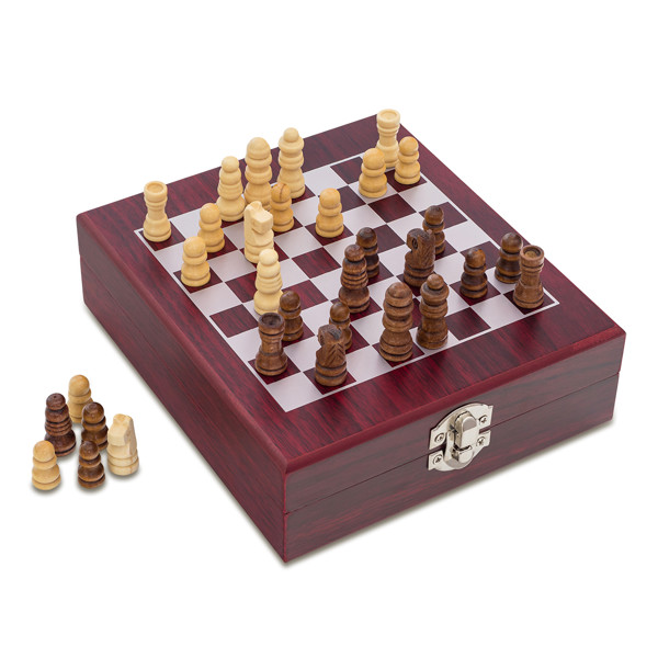 Sublime chess and wine set - Brown