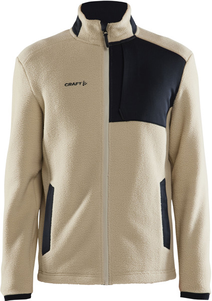 Men's Sherpa Fleece Jacket Craft | ADV Explore Pile Fleece Jacket M - Ecru / Black / L
