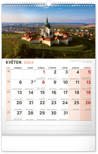 Nástěnný Kalendář 2024 S Extra Velkým Kalendáriem, 33 x 46 cm