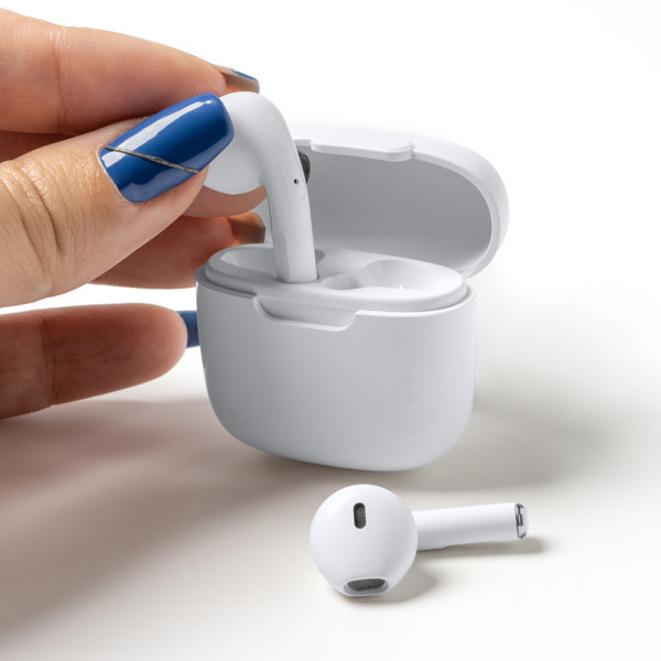 Auriculares inalámbricos Bluetooth personalizados con estuche de carga