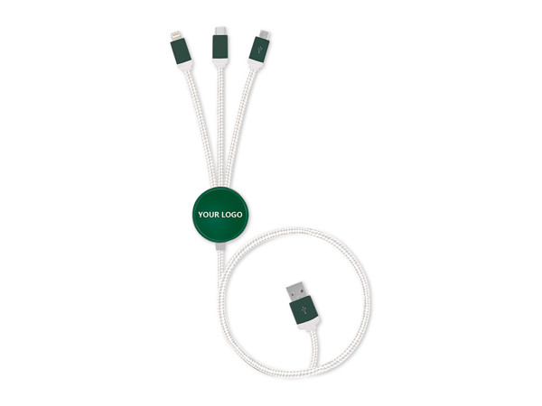 Charging USB cable LED 3in1 UC034 - BLACK