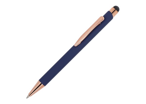 Stylo à bille Prague or rose R-AL - Bleu foncé
