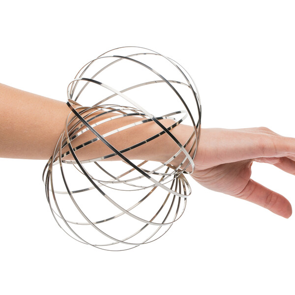 Kinetic Spring Toy FLOWRING - argenté