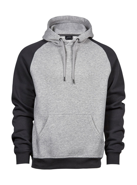 Two-Tone Hooded Sweatshirt - Heather / Dark Grey / 3XL