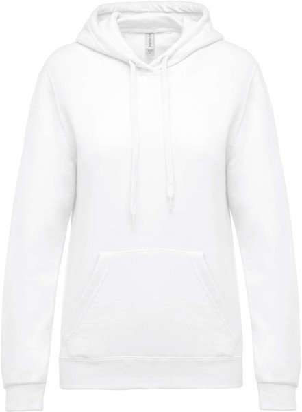 Ladies’ Hooded Sweatshirt - White / S