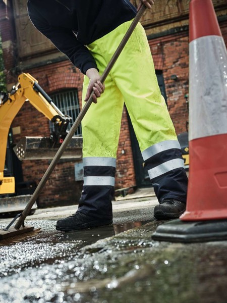 Hi Vis Insulated Overtrouser - Yellow / Navy / 2XL