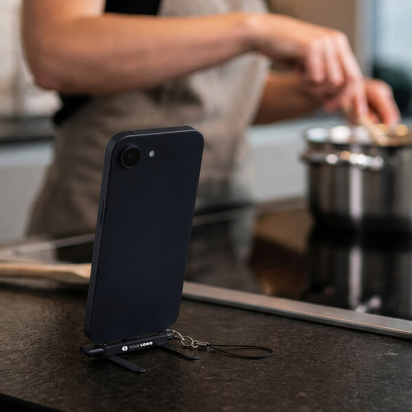 Support mobile avec port USB-C PORTHAM - noir