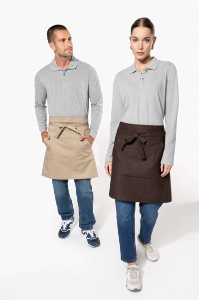 Cotton Mid-Length Apron - White