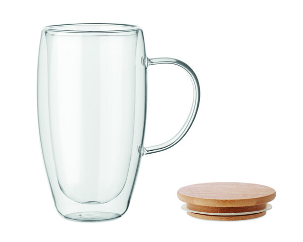 Double wall glass mug 450ml Existing Name